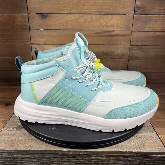 Hey Dude Womens SIze 11 Sirocco Mid Sport Blue Teal Slip On Comfort Shoes - Picture 1 of 10